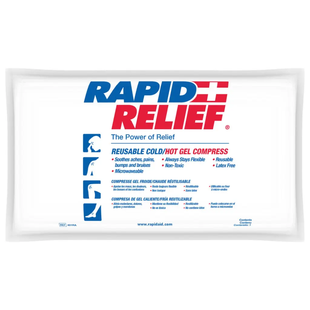 Rapid Aid Deluxe Hot / Cold Gel Compress C / W Contour Gel 11”X 10” 11 X 10”