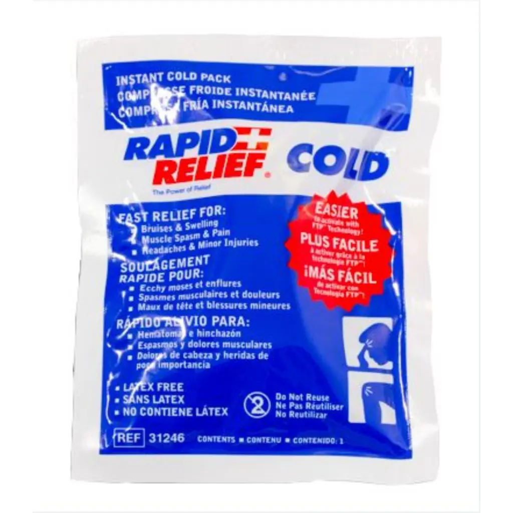 Rapid Aid Instant Cold Pack Small 4”X 6” 