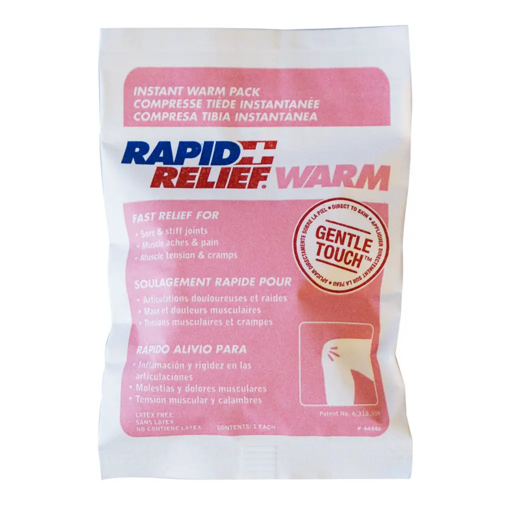 Rapid Aid Instant Warm Pack C / W Gentle Touch Technology Small 4”X 6” 