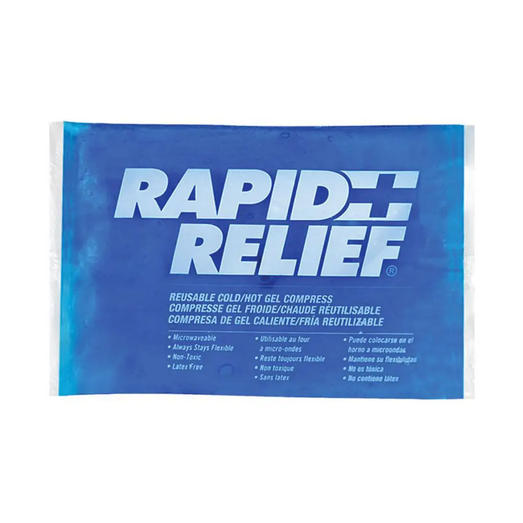 Rapid Aid Reusable Hot / Cold Gel Compress C / W Contour Gel 4”X 6” 