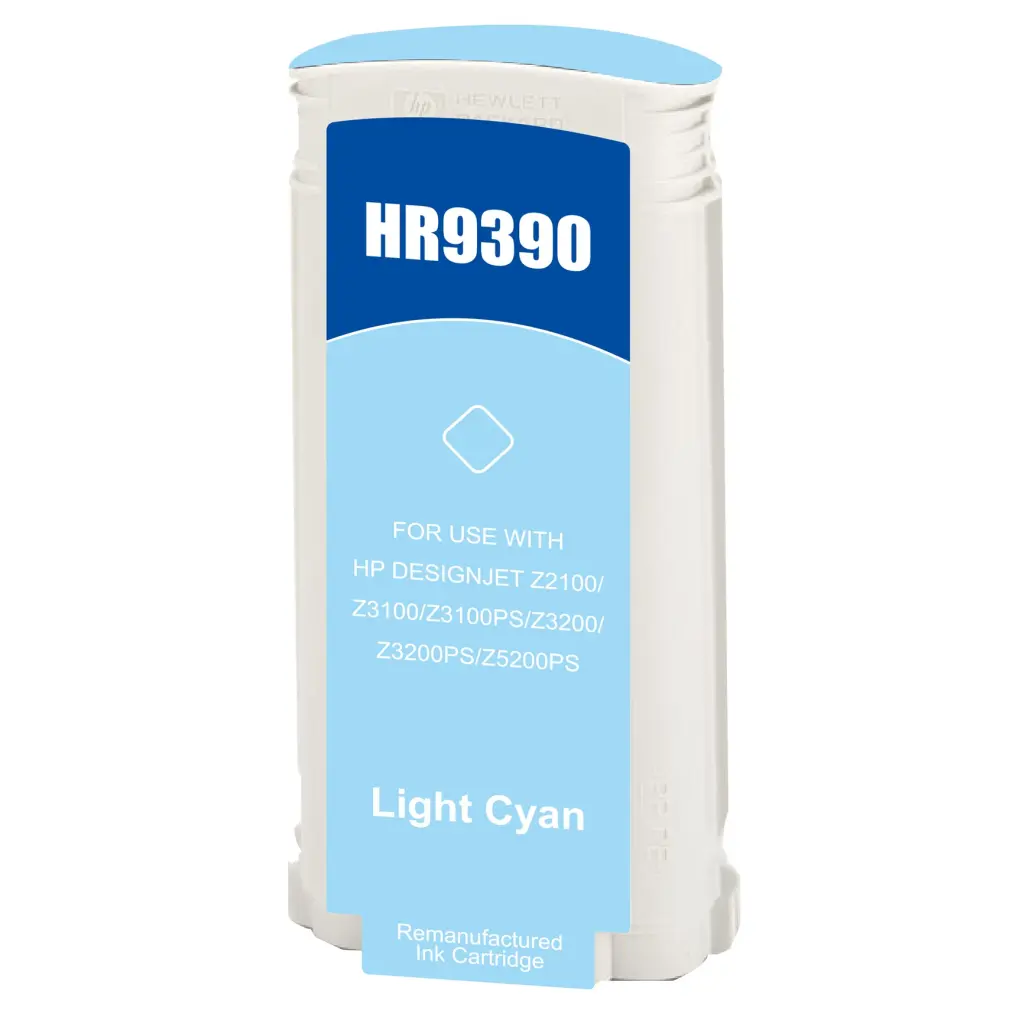 Reman HP C9390A Lt Cyan Wide Format Ink Ctg HP 70