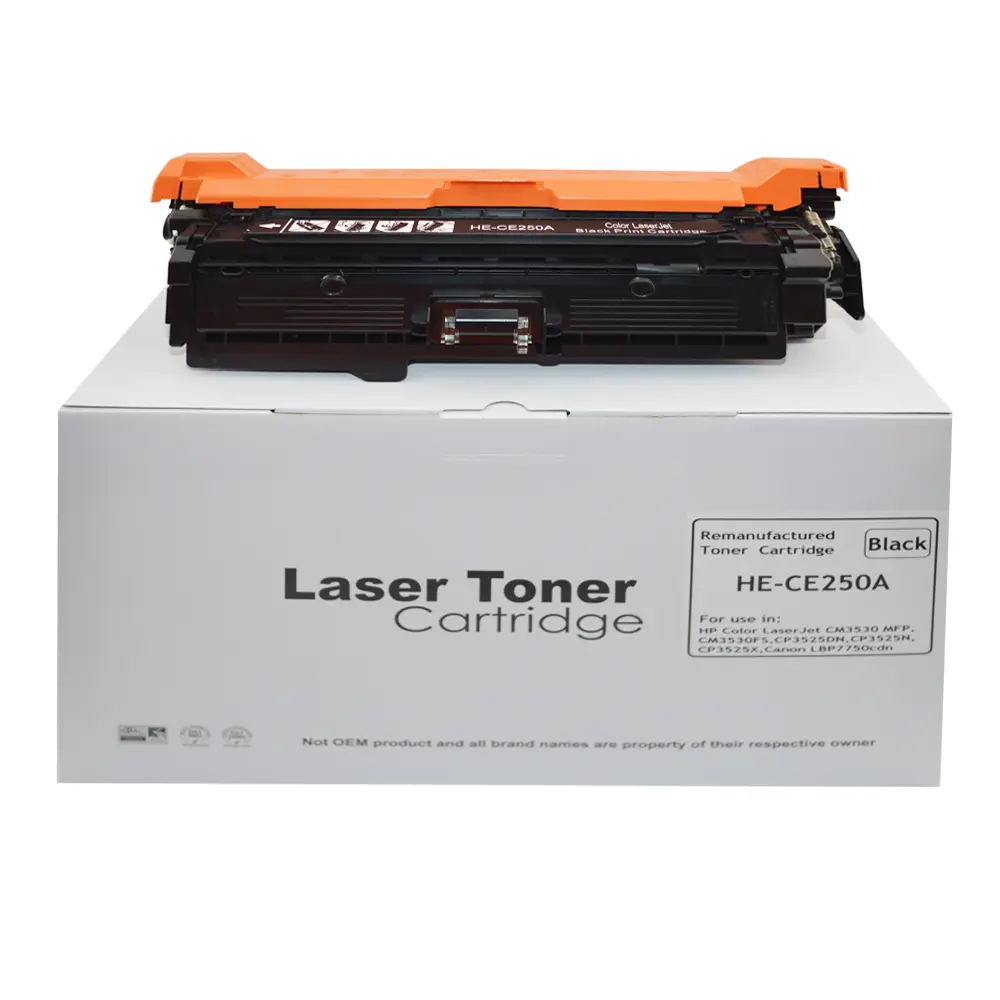 Reman HP CP3525 CE250A Black Toner HP 504A also for Canon 723BK