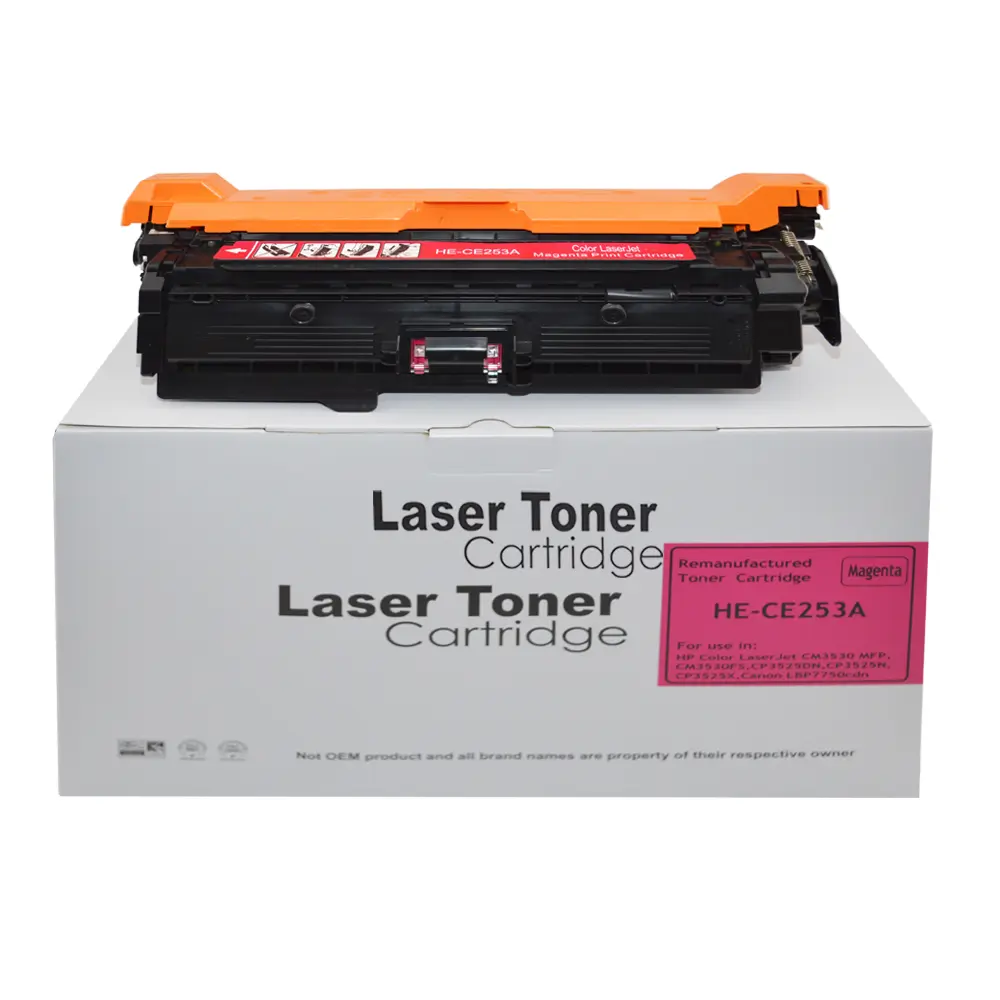 Reman HP CP3525 CE253A Magenta Toner HP 504A also for Canon 723M
