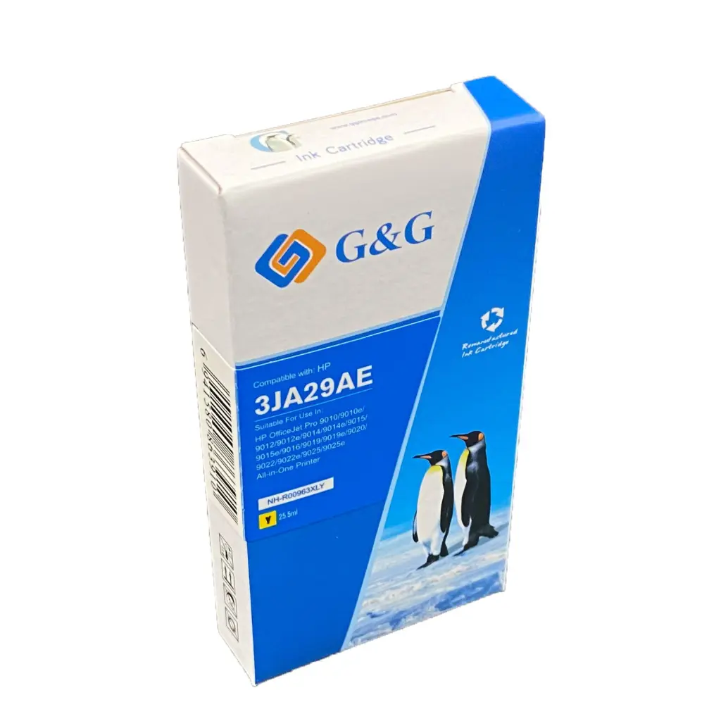 Reman HP G+G 3JA29AE 963XL Yellow Ink Ctg - Ink Level Shown