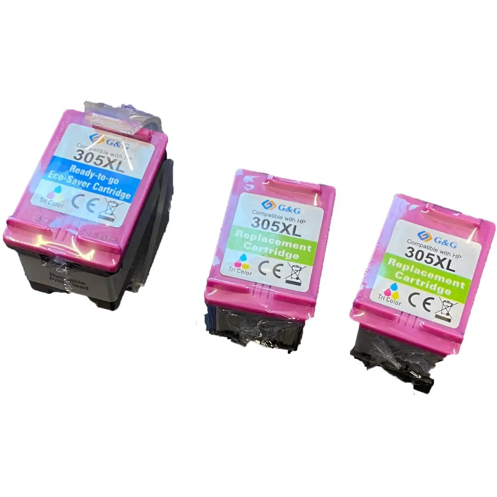 Reman HP G+G 3YM63AE Hi Cap Eco Saver Tri Colour Ink Ctg 305XL (1 Printhead + 3 Tanks) - Cannot use in e suffix printers WHILE STOCK LASTS