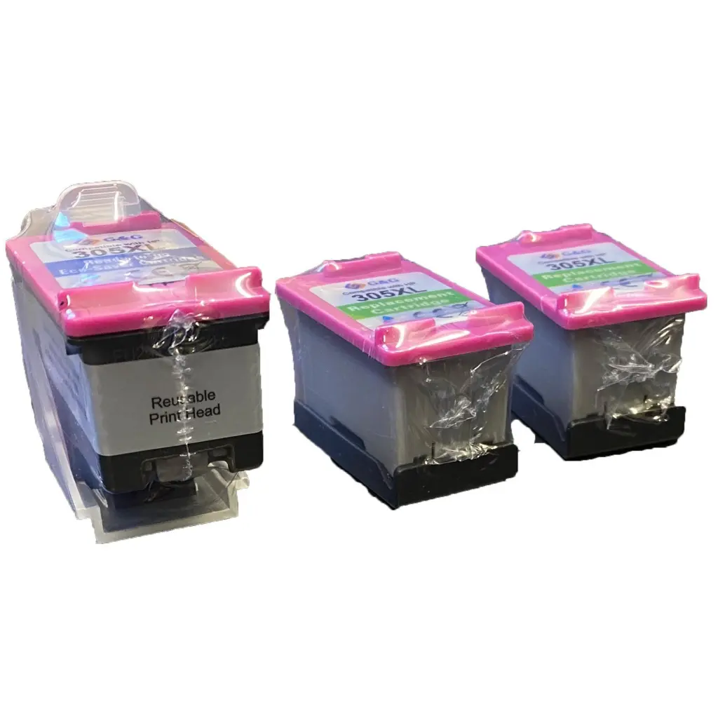 Reman HP G+G 3YM63AE Hi Cap Eco Saver Tri Colour Ink Ctg 305XL (1 Printhead + 3 Tanks) - Cannot use in e suffix printers WHILE STOCK LASTS