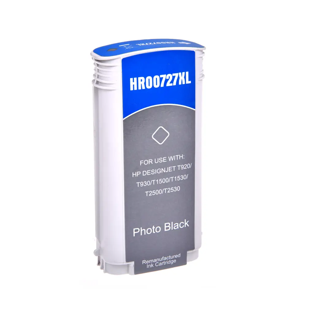 Reman HP G+G 727PBK Photo Black Wide Format Ink Ctg B3P23A