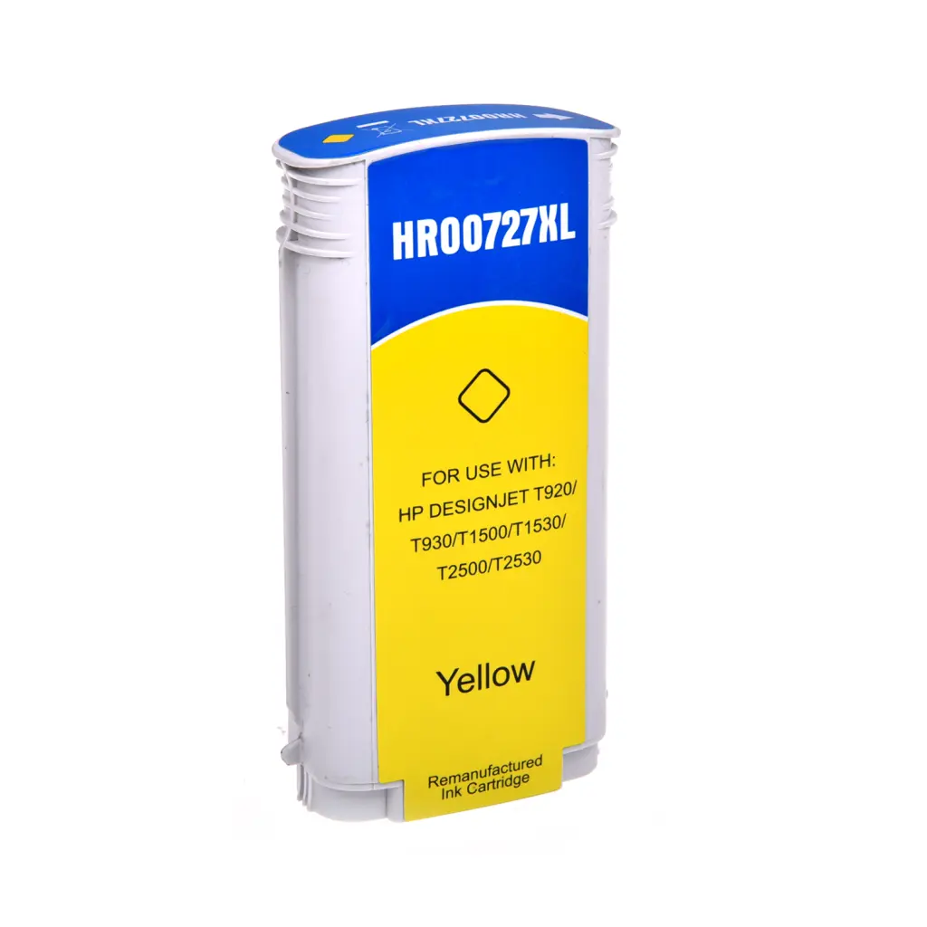 Reman HP G+G 727Y Yellow Wide Format Ink Ctg B3P21A