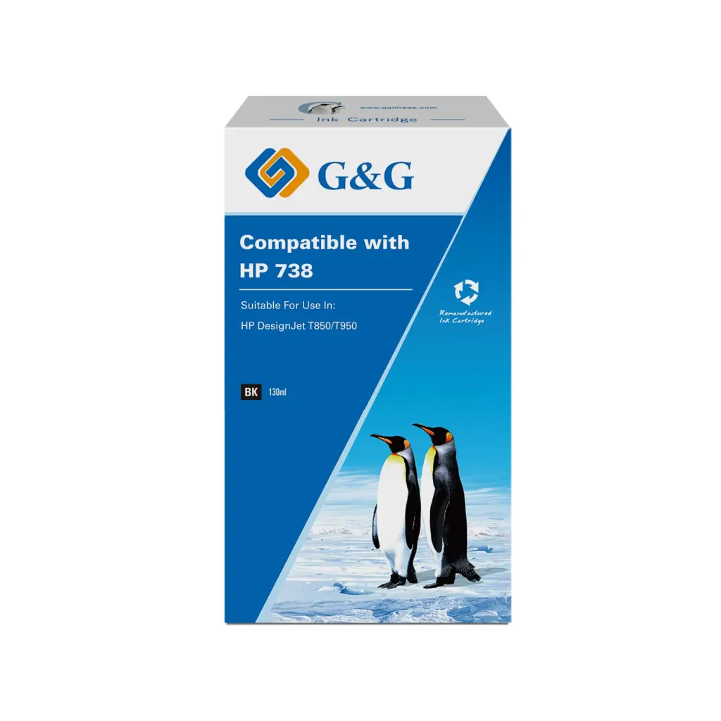Reman HP G+G 738 Black Ink Cartridge