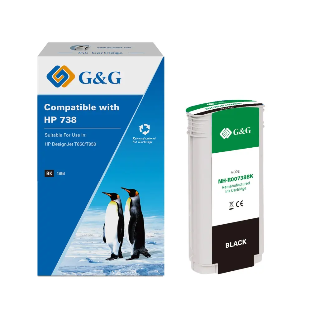 Reman HP G+G 738 Black Ink Cartridge