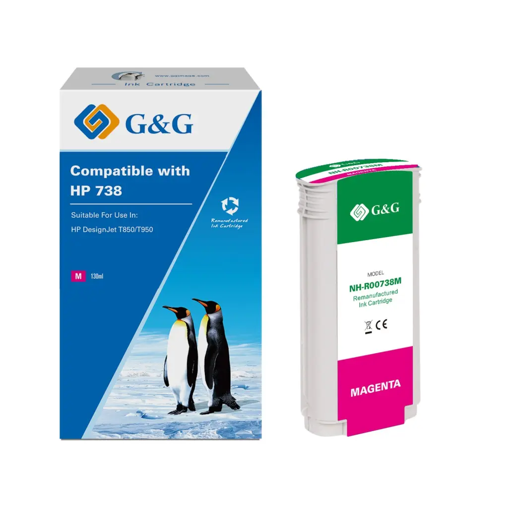 Reman HP G+G 738 Magenta Ink Cartridge
