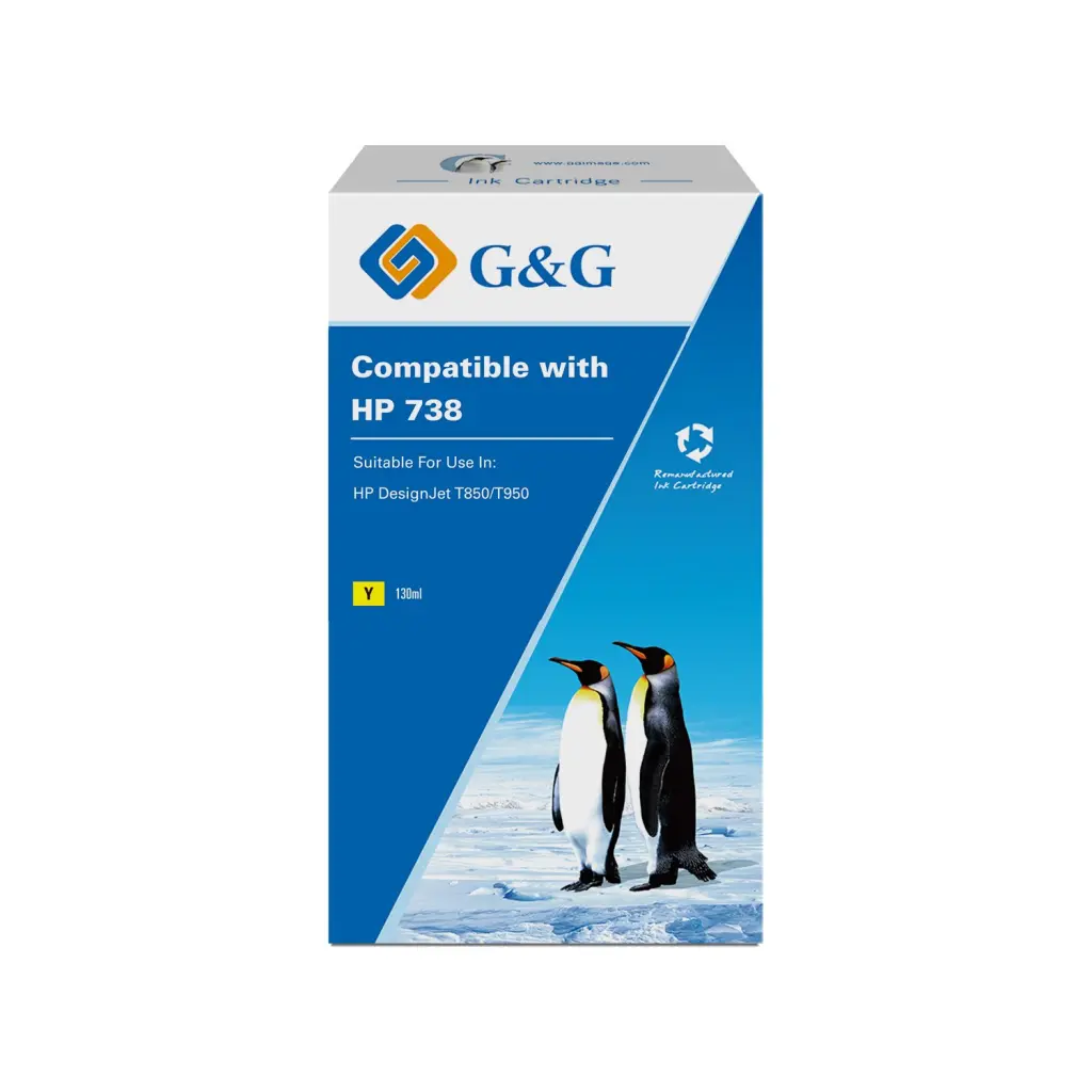 Reman HP G+G 738 Yellow Ink Cartridge