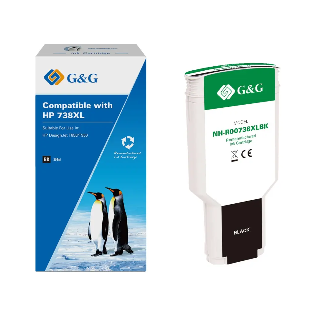 Reman HP G+G 738XL Black High Capacity Ink Cartridge