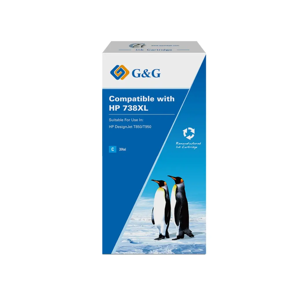 Reman HP G+G 738XL Cyan High Capacity Ink Cartridge