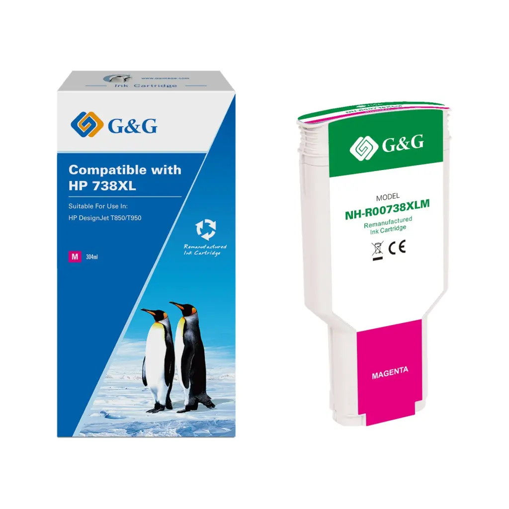 Reman HP G+G 738XL Magenta High Capacity Ink Cartridge