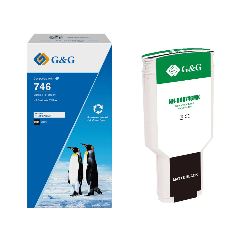 Reman HP G+G 746 Matte Black Ink Cartridge