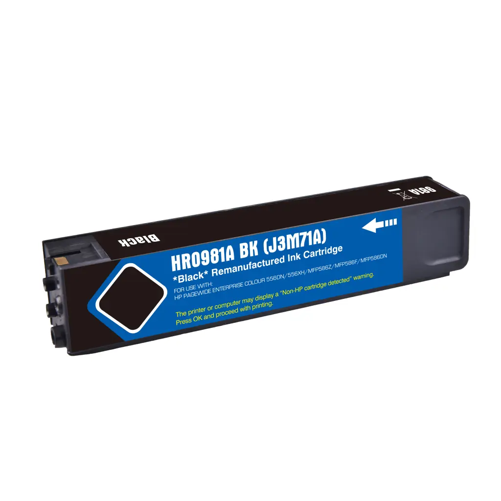 Reman HP G+G 981A Black Ink Ctg J3M71A HP 981A