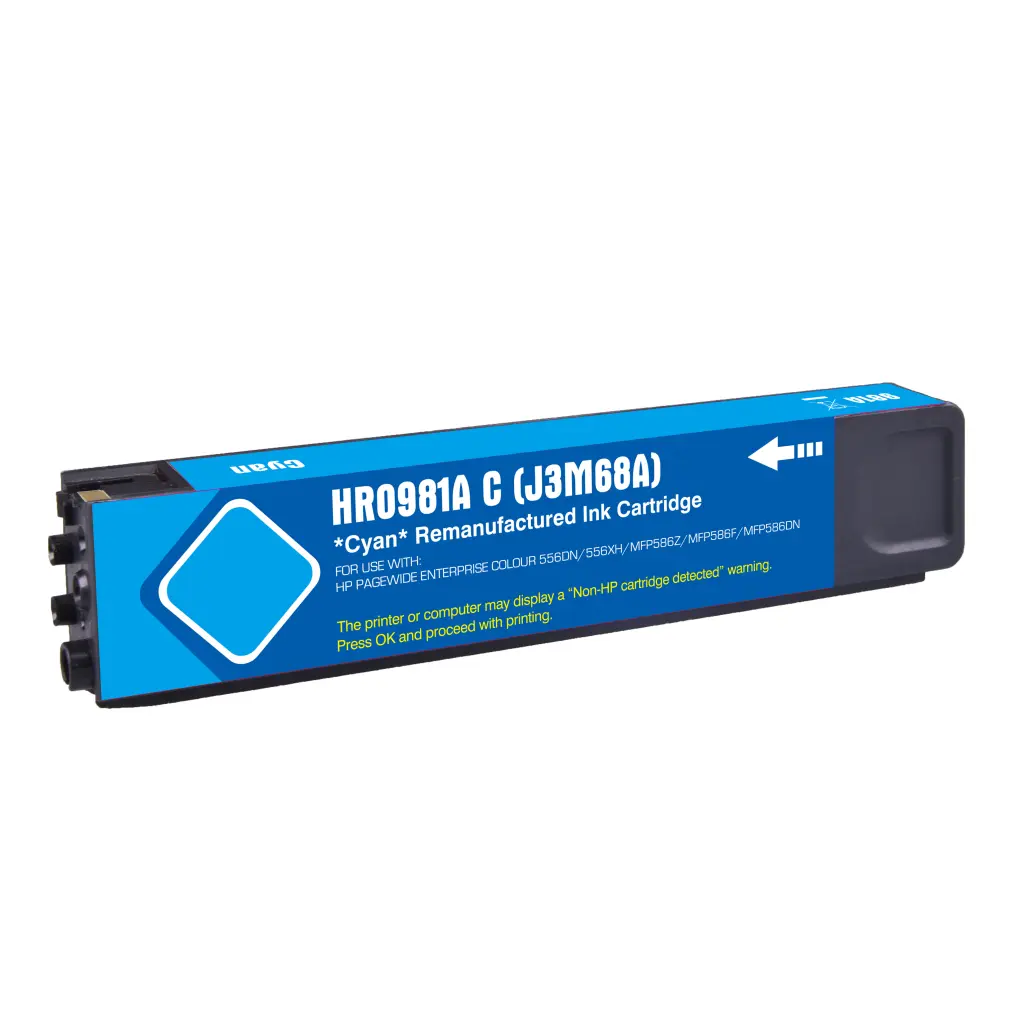 Reman HP G+G 981A Cyan Ink Ctg J3M68A HP 981A