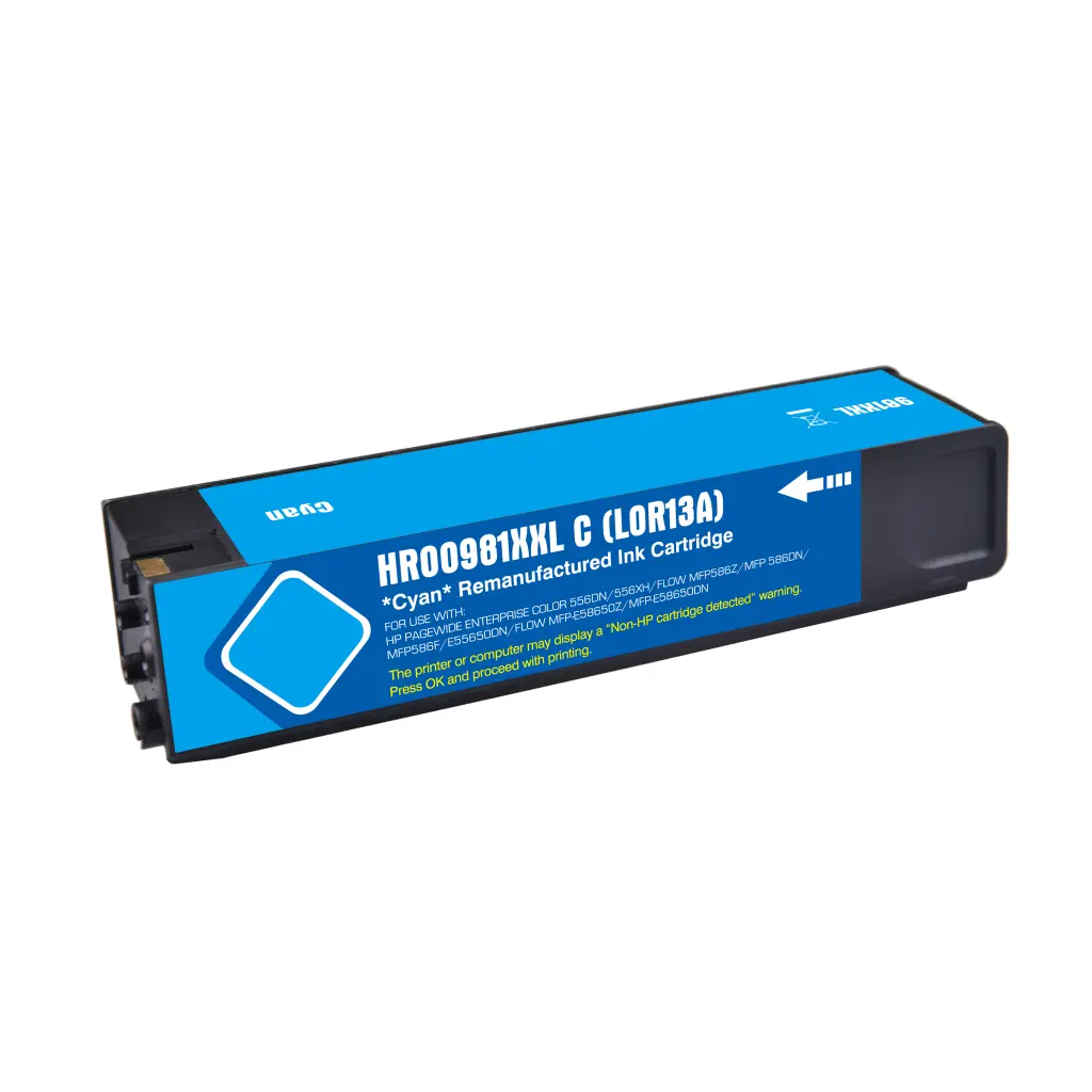 Reman HP G+G 981Y Extra Hi Cap Cyan Ink Ctg L0R13A HP 981Y