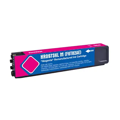 Reman HP G+G PageWide Pro 452 Hi Cap Magenta Ink Ctg F6T82AE HP 973X 7000 Pages