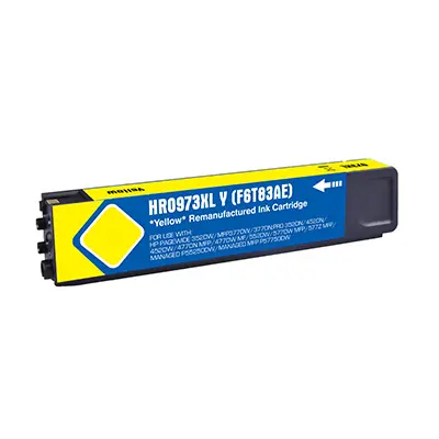 Reman HP G+G PageWide Pro 452 Hi Cap Yellow Ink Ctg F6T83AE HP 973X 7000 Pages