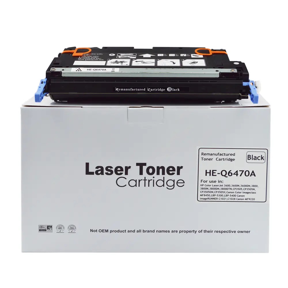 Reman HP Laserjet 3600 Black Q6470A Toner also for Canon 711 EP711BK 1660B002AA