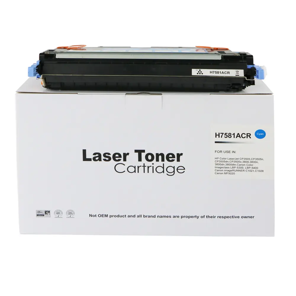 Reman HP Laserjet 3800 Cyan Toner Q7581A Ctg 