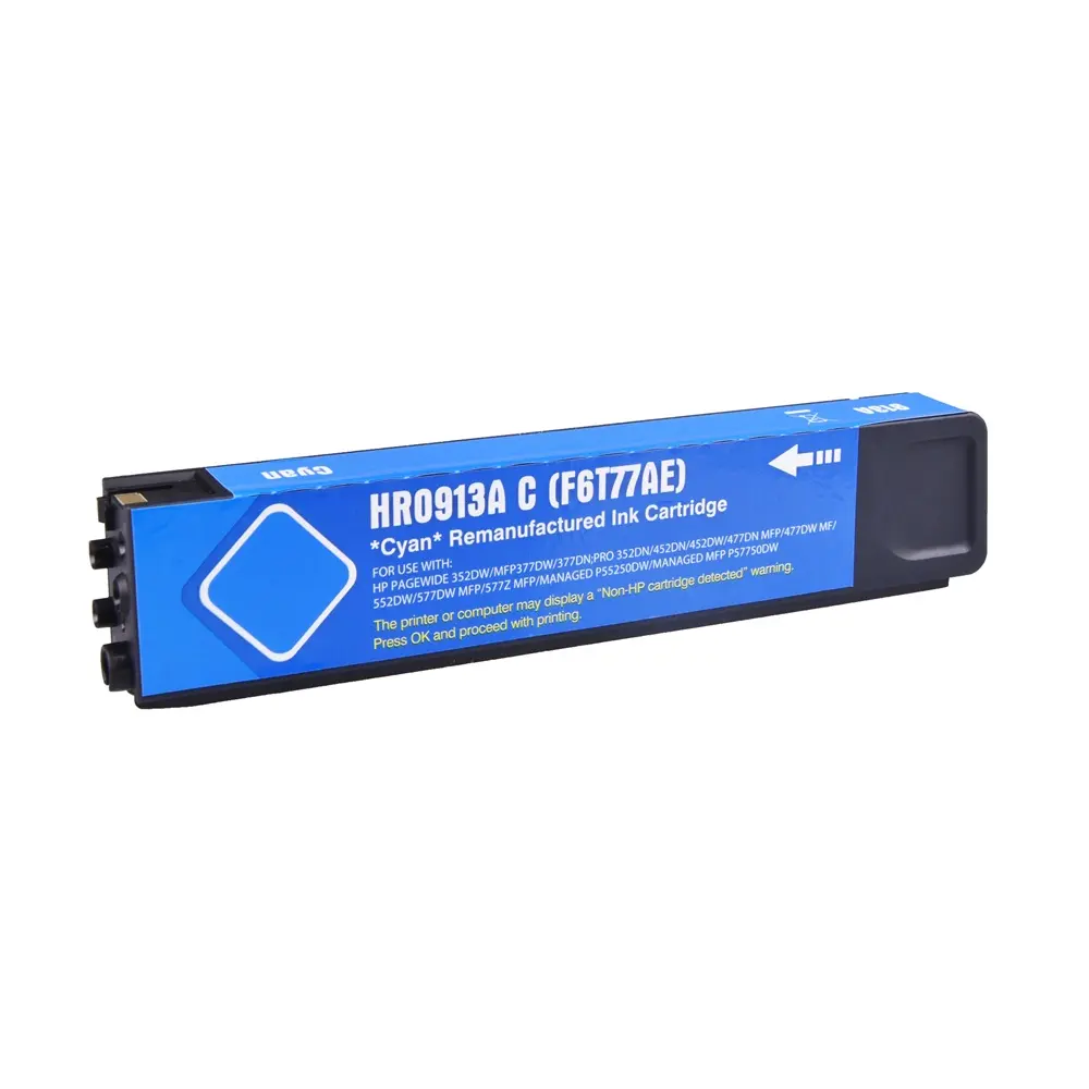 Reman HP PageWide Pro 352 Cyan Ink Ctg F6T77AE HP 913A
