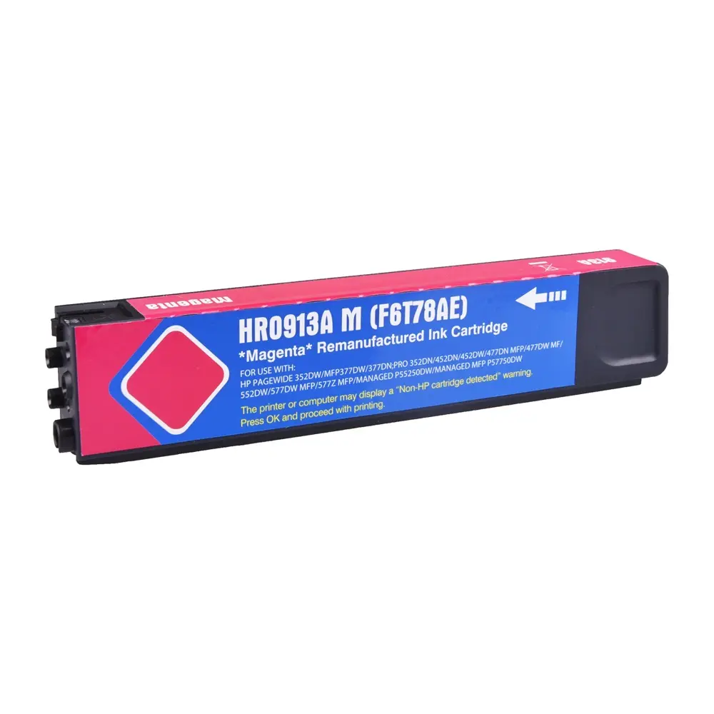 Reman HP PageWide Pro 352 Magenta Ink Ctg F6T78AE HP 913A