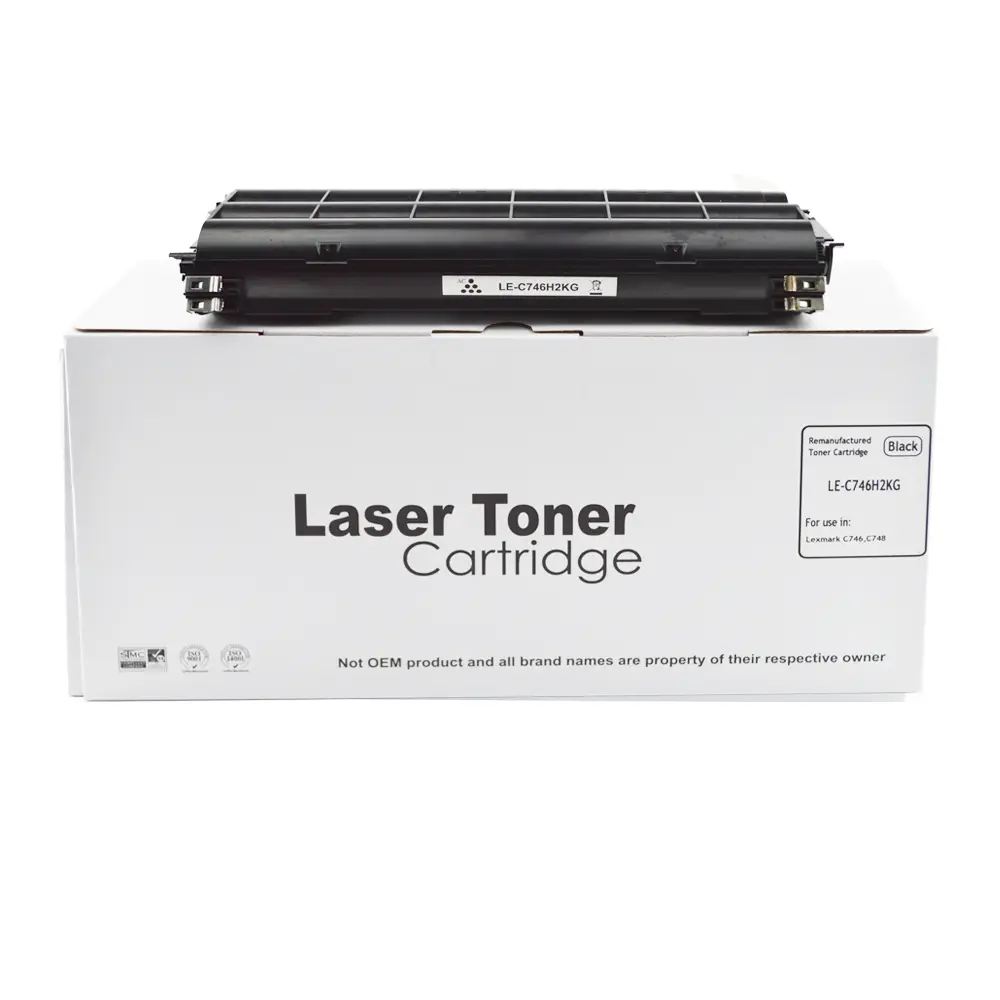 Reman Lexmark C746 High Yld. Black Toner C746H2KG X746H1KG