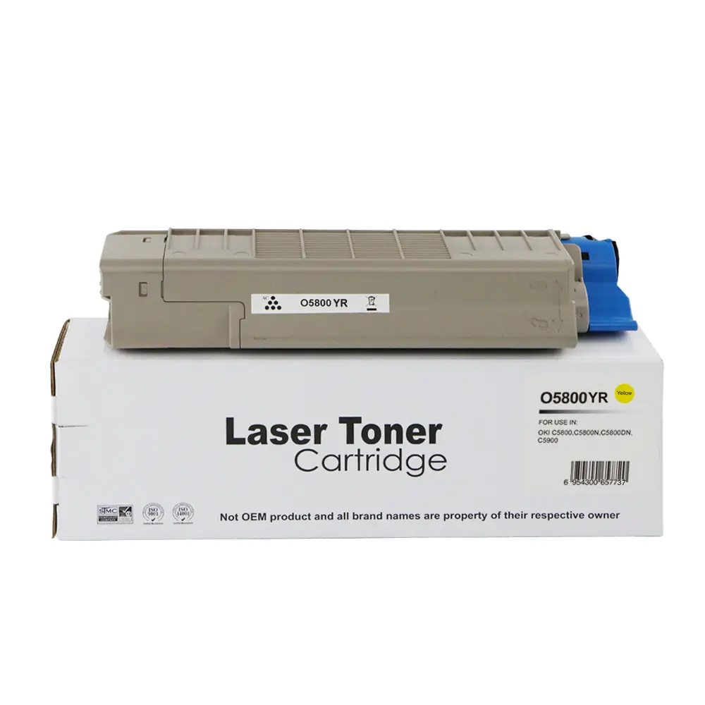 Reman OKI C5800 Std Yellow Toner 43324421