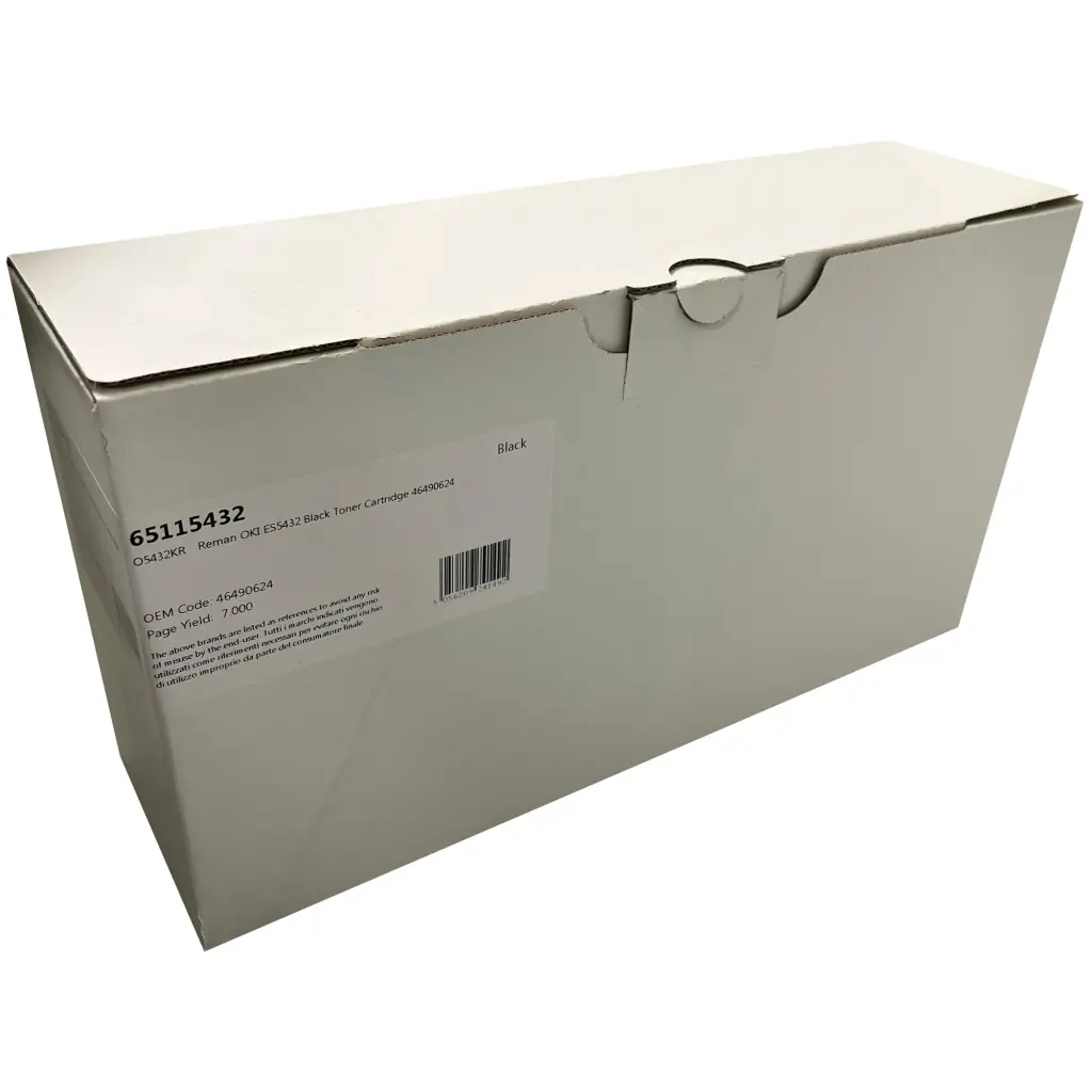 Reman OKI ES5432 Black Toner Cartridge 46490624