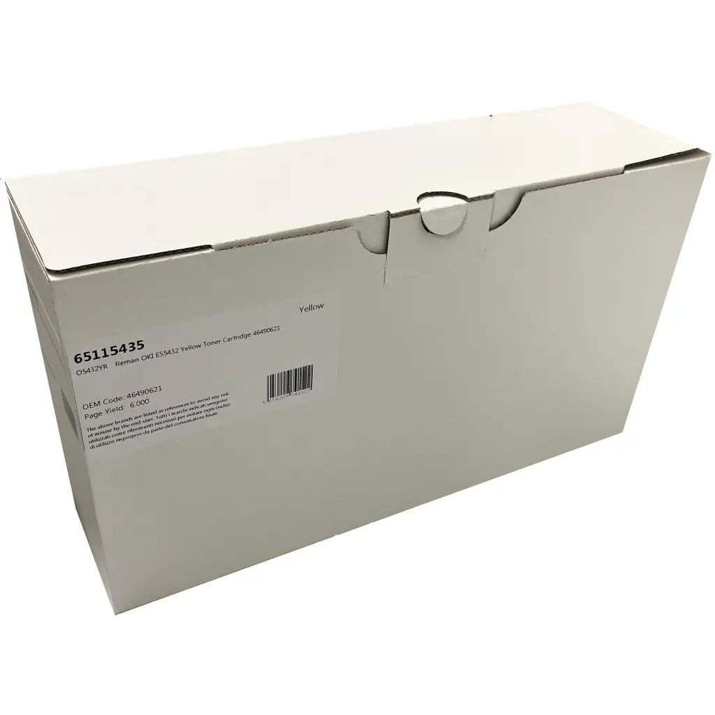 Reman OKI ES5432 Yellow Toner Cartridge 46490621