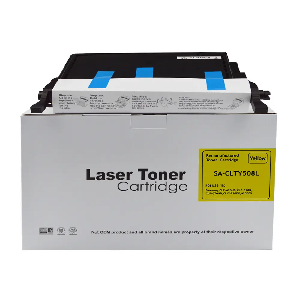 Reman Samsung CLP620 Hi Yld Yellow Toner CLT-Y5082L HP SU532A