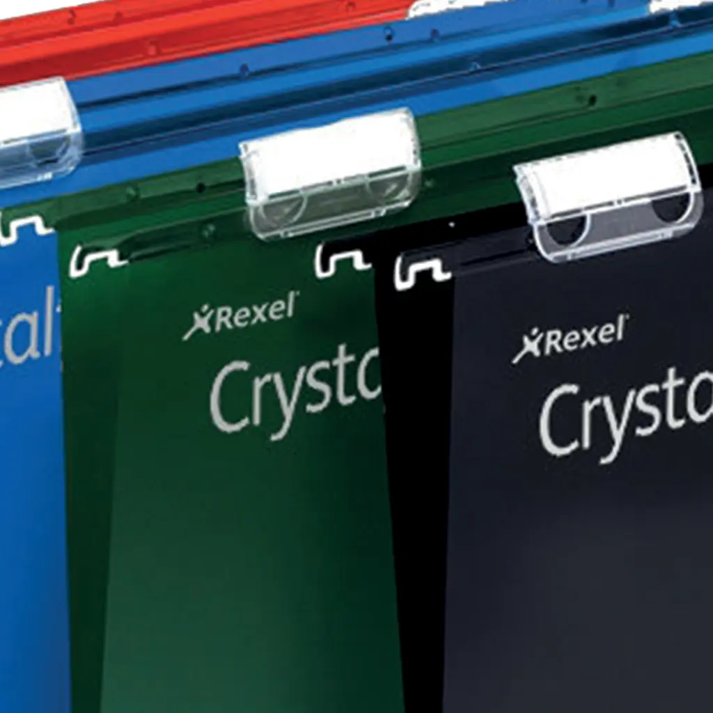 Rexel Crystalfile™ Extra Foolscap Suspension File 50mm Green (25)