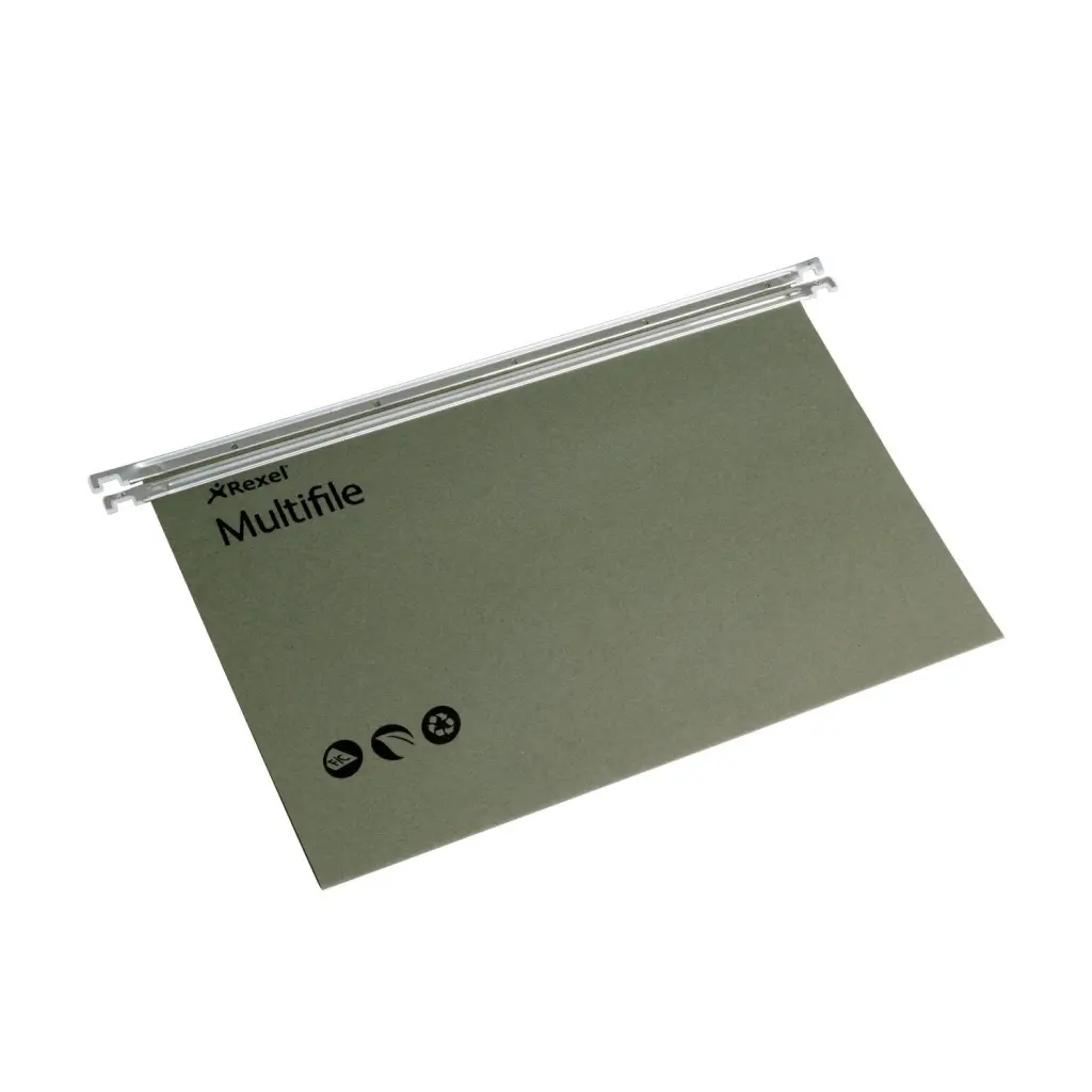 Rexel Multifile Foolscap Suspension File Green (50)