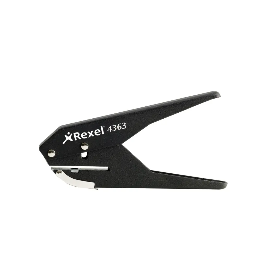 Rexel S120 Single Hole 20 Sheet Plier Punch Black (1)
