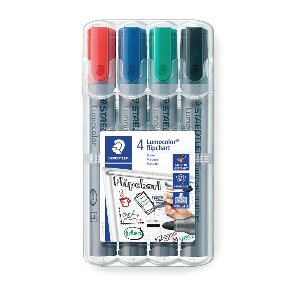STAEDTLER Flipchart Marker Assorted PK4