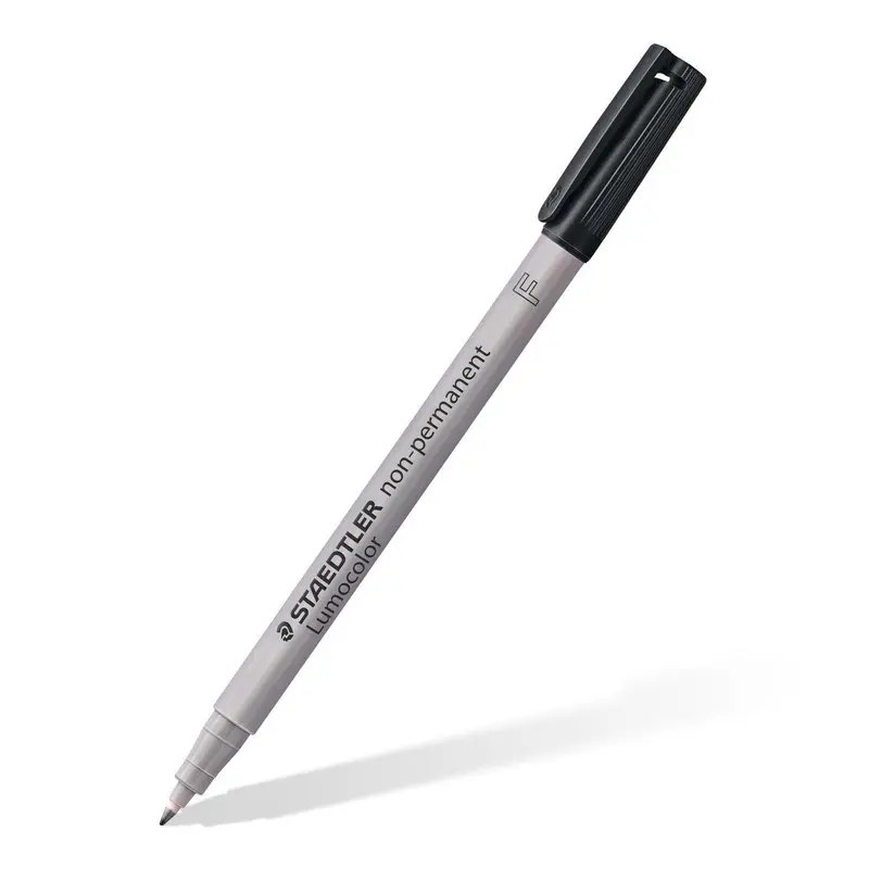 STAEDTLER lumocolour Pen Fine Non-Permanent Black PK10