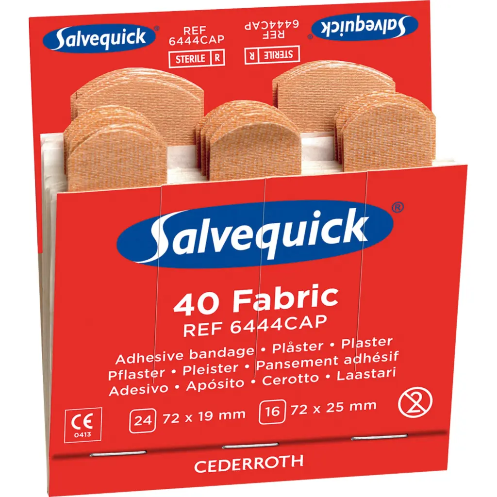 Salvequick Fabric Plasters Refill Pack 6X40 Plasters  (Box of 6)