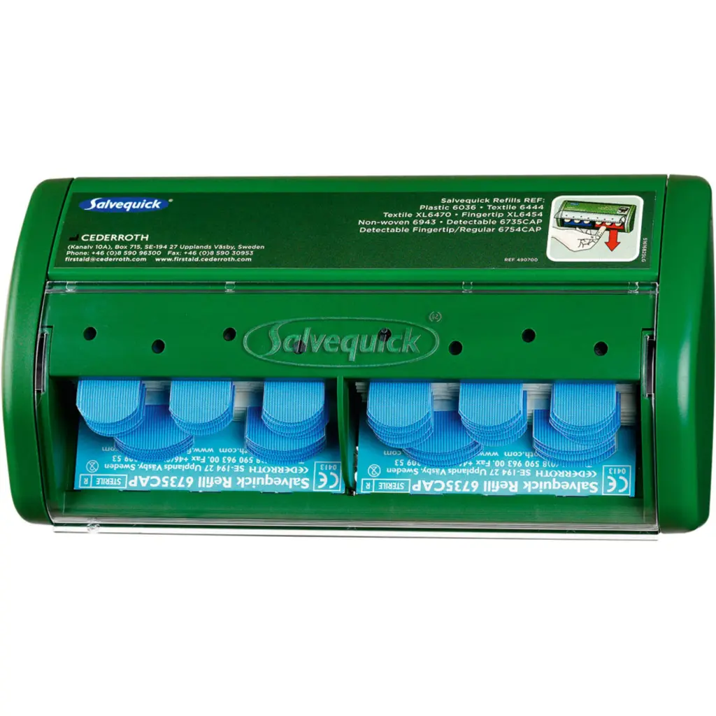 Salvequick Salvequick Plaster Dispenser 70 Detectable Blue 