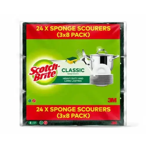 Scotch-Brite® Classic Scrub Sponge 8 pieces in pack
