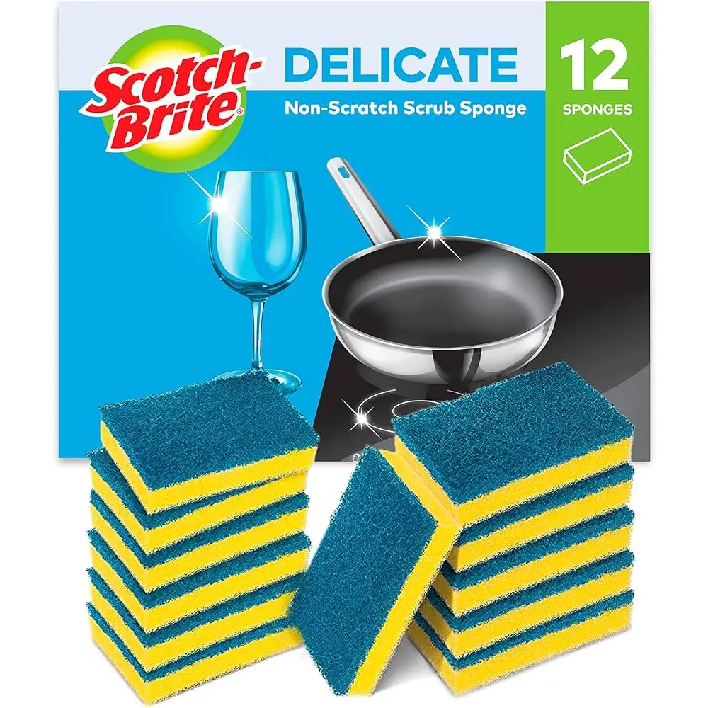 Scotch-Brite® Delicate Non-Scratch Scrub Sponge 12 pieces in pack