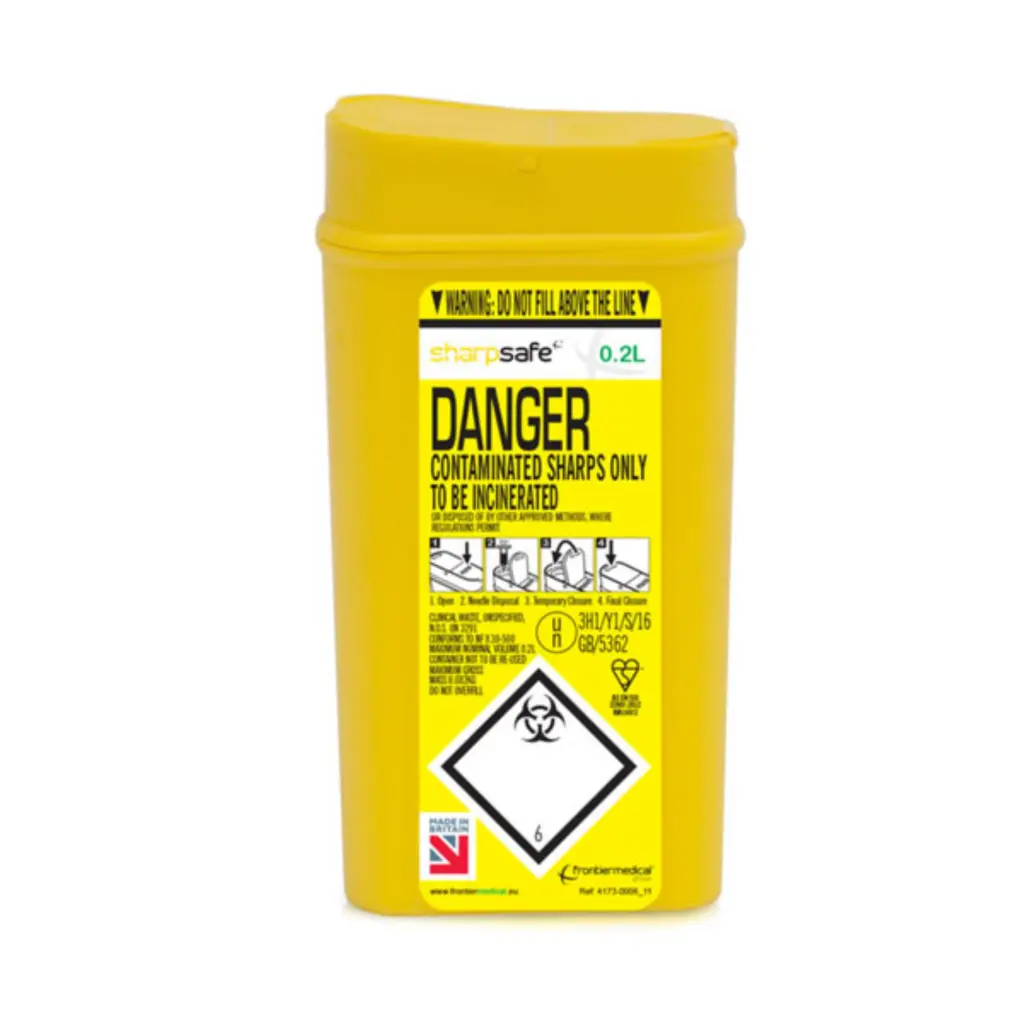Sharpsafe Sharps Bin 0.2Ltr 
