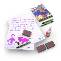 Show-me Classpack of 35 x A4 Lined/Plain SUPERTOUGH Whiteboards, with pens and erasers plus 1 free cleaner.