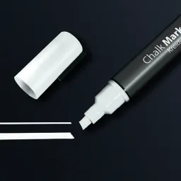 Liquid Chalk Water-Based Marker White easy wipe 1-5mm chisel tip (1) - BA181
