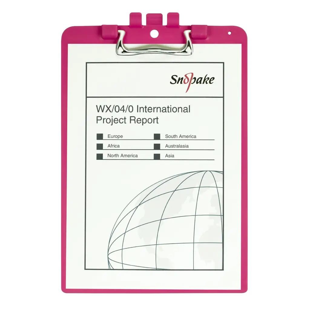 Snopake Clipboard A4 Pink- 1 Board