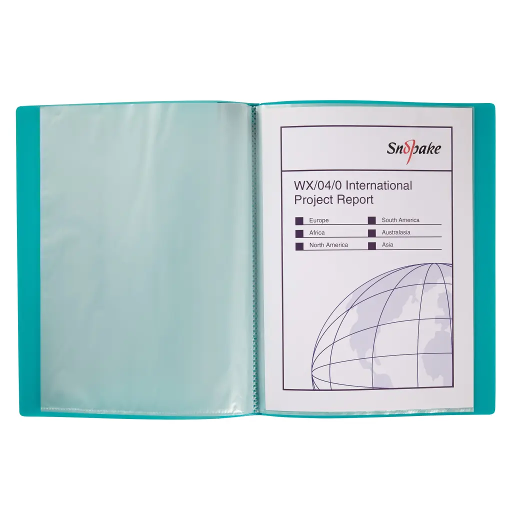 Snopake Display Book 10 pocket / 20 sides to view A4 Electra Assorted- 10 Books