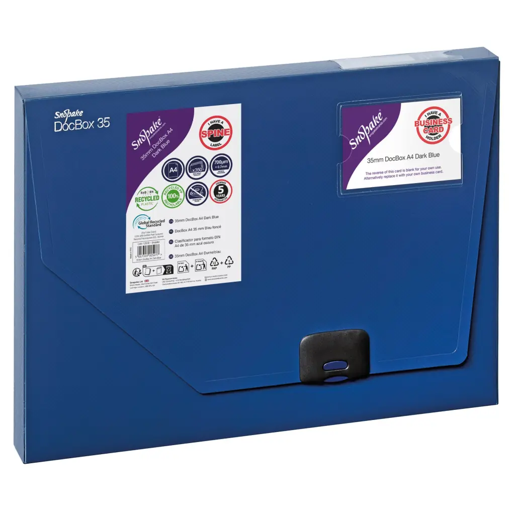 Snopake DocBox 35 A4 Dark Blue- 1 Box