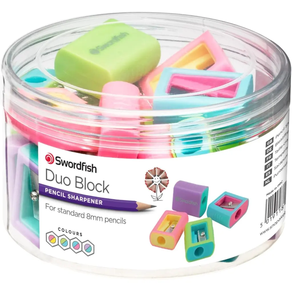 Snopake Duo Block Pencil Sharpener Tub- 1 Box of 24